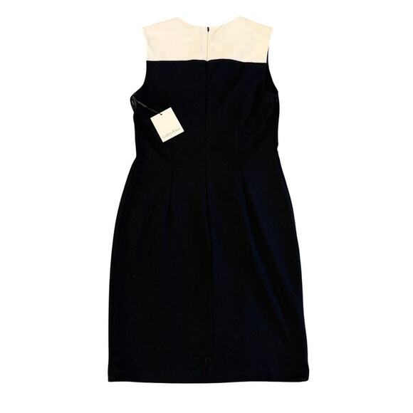Calvin Klein Sleeveless Colorblock Side Panel Dress NWT - Size 4 - Picture 2 of 2